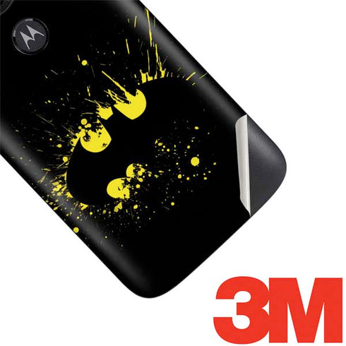 DC Comics Batman Logo Yellow Splash Moto E5 Play Skin
